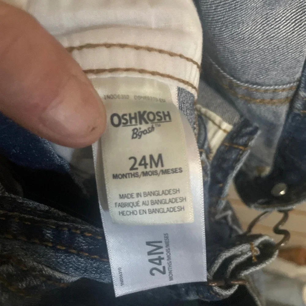 LN‎ OshKosh Bgosh Baby Boy Denim Carpenter Overalls Blue 24M